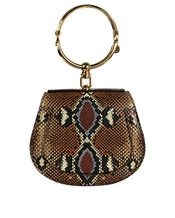 Chloe Nile Bracelet Bag,Leather,Brown,C1H1W4,3*